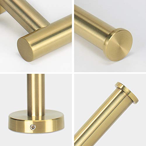 NearMoon Bathroom Toilet Paper Holder, Premium SUS304 Stainless Steel Rustproof Wall Mounted Toilet Roll Holder for Bathroom, Kitchen (1 Pack, Brushed Gold) - color: Brushed Gold