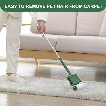 Fedicelly Large Lint Rollers Pet Hair Extra Sticky Floor, Cat Dog Hair Remover Laundry Clothes Carpet Furniture,6.3 inches Wider with 320 Sheets Giant Lint Remover Brush for Couch with Long Handle - size: 1 Roller (Extendable Handle)/320 Sheets