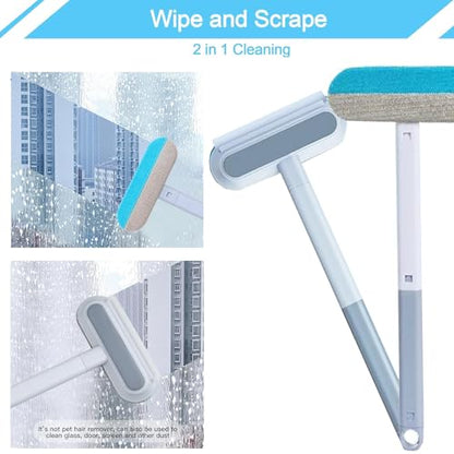 4 in 1 Pet Hair Remover, Reusable, Effective Cat and Dog Hair Removal Cleaning Tool with 17-Inch Extra Long Handle Multifunctional Fur Lint Brush for Couch, Furniture, Carpet, Clothes, Bedding - color: No Glove