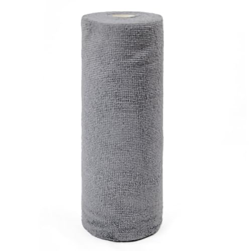 Eforcase Cleaning Towels Disposable Dish Cloths Microfiber Reusable Handy Cleaning Wipes Multi-Purpose Towel Roll Reusable Cleaning Cloths House Kitchen Cleaning Cloth Wiping Dishcloths,20 Count - color: Grey