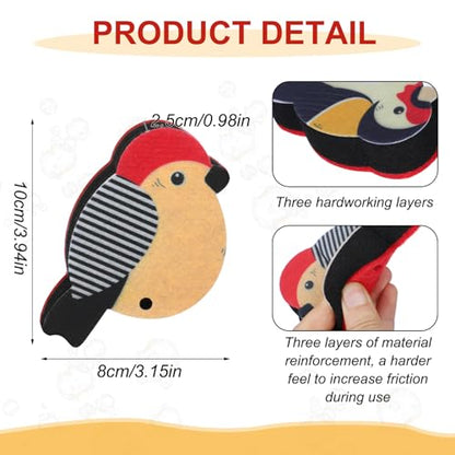 6 Pieces Christmas Birds Kitchen Sponges Fun Non-Scratch Scrub for Washing Dishes Pots Pans and Household Cleaning Supplies for Dishes Furniture Christmas Kitchen Gifts - color: Bird