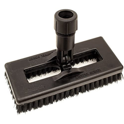 SPARTA 3638831EC03 Polyester Rectangle Scrub Brush, Floor Brush, Cleaning Brush With Swivel Head For Cleaning, 8 Inches, Black - color: Black
