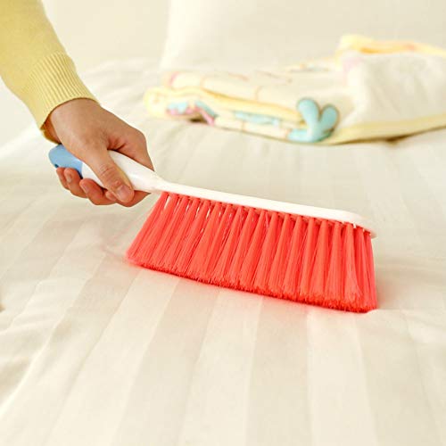 Counter Duster Bed Sheets Debris Cleanin Hand Broom Cleaning Brushes Soft Bristles Dusting Brush for Cleaning Car/Bed/Couch/Draft/Garden/Furniture/Clothes,3PCS - color: Red and Green Orchid