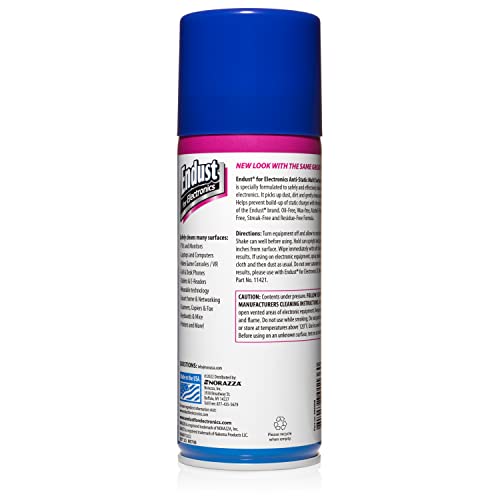 Endust for Electronics; Anti-Static Screen & Electronics Multi-Surface Foaming Cleaning Spray with Extra Large Microfiber Towel; 10 oz. Aerosol + 16"x16" Towel (096010PT)