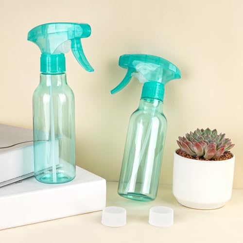 Cosywell Plastic Spray Bottles 8.8oz/260ml 2 Pack Refillable Container Empty Spray Bottle for Cleaning Mist/Stream Heavy Duty Water Spraying Bottle for Cooking Hair Care Essential Oils(Green) - color: C-Green
