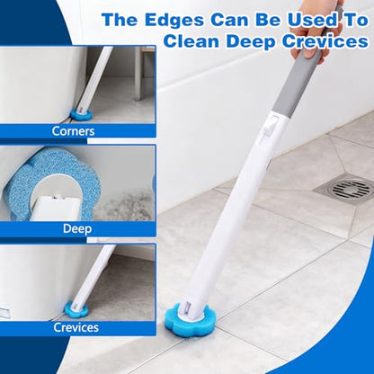 Disposable Toilet Brush, Toilet Bowl Cleaning System,Powerful Cleaning, Disposable Toilet Cleaner,with 24 Toilet Wand Refills, for Toilet Bowl Cleaners,Bathroom Cleaning