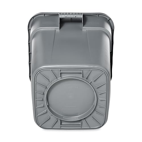 Rubbermaid Commercial LLDPE Square Brute 28-Gallon Trash Can without Lid, Gray, For Restaurants/Garages/Offices/Mailrooms/Classrooms