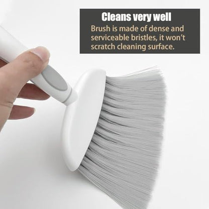 Dust pan, Small Broom and Dustpan Set, Mini Dustpan and Brush Set, Small Hand Broom with Dust Pan for Desk Table Cat Litter - Compact Hand Broom for Kitchen Counter Crumbs, RV Living Essentials (Gray) - size: 1pcs