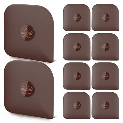 Pan Scraper, 10 Pcs Pot Scraper, Pan Scraper Plastic, Multifunctional Scraper Tool for Kitchen, Non-Slip, Food Safe, High Heat Resistant - color: Brown, size: 10 Pcs