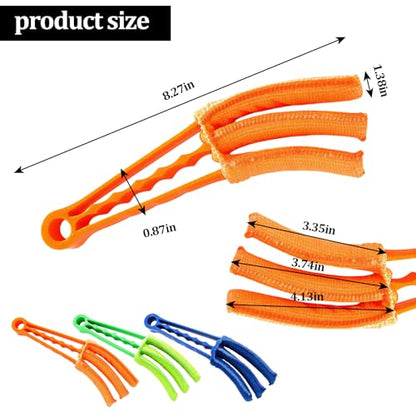 3 Pcs Window Venetian Blind Cleaner Duster Tool,Washable Mini Handheld Brush Dusting Cleaner Tool for Dust Removal in Blinds, Fans, and Air Vents - style: 3 Pcs