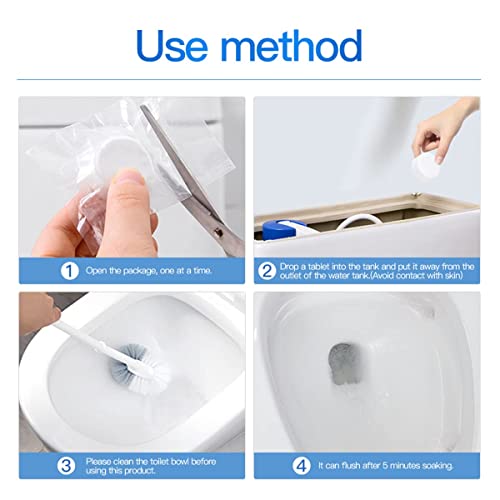 KIISIISO Toilet Bowl Cleaners 26 PACK, Automatic Toilet Bowl Cleaner Tablets for Deodorizing & Descaling, Long-Lasting Cleaning Tablets for Toilet Tank Against Tough Stains - size: 26 Count (Pack of 1)