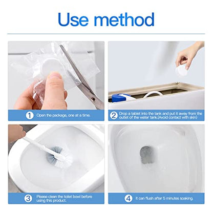 KIISIISO Toilet Bowl Cleaners 26 PACK, Automatic Toilet Bowl Cleaner Tablets for Deodorizing & Descaling, Long-Lasting Cleaning Tablets for Toilet Tank Against Tough Stains - size: 26 Count (Pack of 1)
