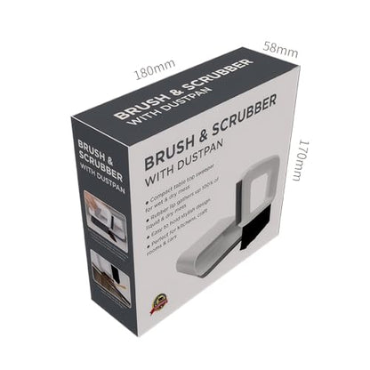 Dustpan and Brush Set Dust Pan Broom Brush Mini Dustpan with Brush Table Liquid Cleaning for KitchenTable Desk Key Board Cat Dog and Other Pets, White, KQ-001