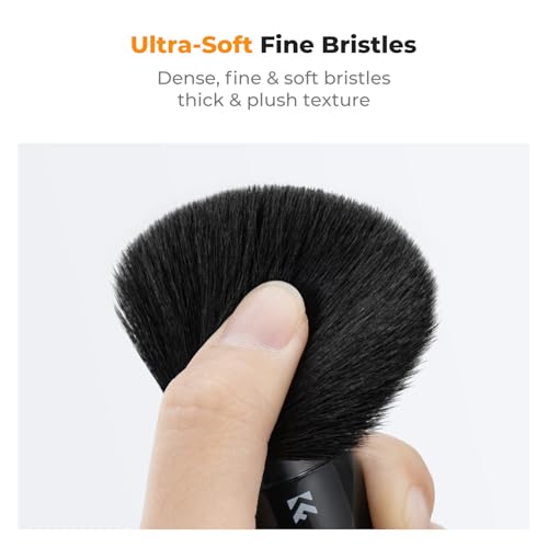 K&F Concept 6-in-1 Keyboard Cleaning Brush Kit for Camera, Lens, PC Monitor - color: Black