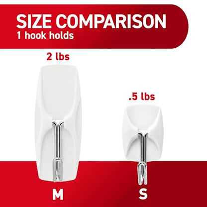 Command Small Wire Toggle Hooks, 16 Hooks and 24 Strips, Damage-Free Hanging Wall Hook with Adhesive, No Tools Required, Great for Home, Kitchen, and Office Organization, Holds up to 0.5 lb - size: Small (16 Hooks)