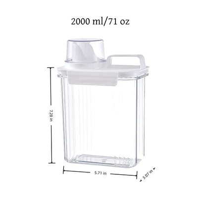 Laundry Detergent Dispenser-2 Pack, 70 oz Detergent Dispenser with 4 Removable Labels, Laundry Soap Dispenser for Laundry Room Organization and Storage, BPA Free & PET Plastic Clear - size: 70 oz