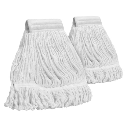 Commercial Mop Head Replacement - 2 Pack Heavy Duty Cotton Heads for Floor Cleaning - Washable Looped End String Mop Refill for Home Kitchen Industrial - size: Mop Head Replacement