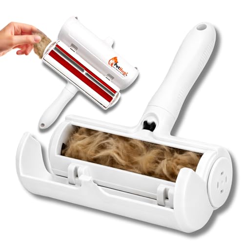 Reusable Pet Hair Remover Roller for Couch & Furniture – Self Cleaning Lint Roller for Dog & Cat Hair, Washable Pet Hair Cleaner for Carpet, Sofa & Bedding