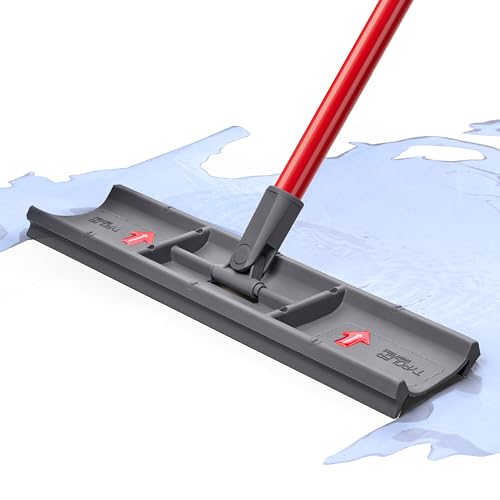 Tyroler Heavy Duty Floor Squeegee for Concrete Floors | 16.5" Squeegee for Floor with 55" 4-Part Handle | Squeegees Broom for Floors | The MoppyShmoppy is The Ideal Squeegees Mop for All Surfaces