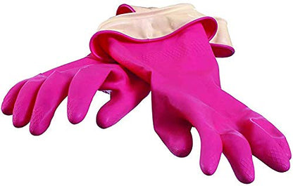 Casabella Premium Waterblock Cleaning Gloves - 6 Pair (12 Gloves) Pink - (Medium) - size: Medium (Pack of 12)