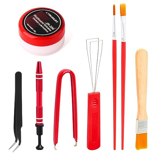Keyboard Remover Tool Kit, 8 Pcs Set - Keycap Puller, Switch Puller, Tweezers, 4-Claw Grabber
