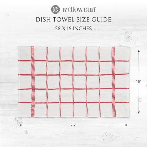 100% Cotton Kitchen Towels and dishcloths Sets, Super Soft & Absorbent, Dish Cloths for Washing Dishes, Dish Towel for Kitchen, 2 RED Dish Towels and 4 RED Dish Cloths - color: Red (Dt & Dc Combo)