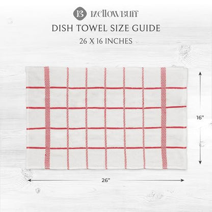 100% Cotton Kitchen Towels and dishcloths Sets, Super Soft & Absorbent, Dish Cloths for Washing Dishes, Dish Towel for Kitchen, 2 RED Dish Towels and 4 RED Dish Cloths - color: Red (Dt & Dc Combo)
