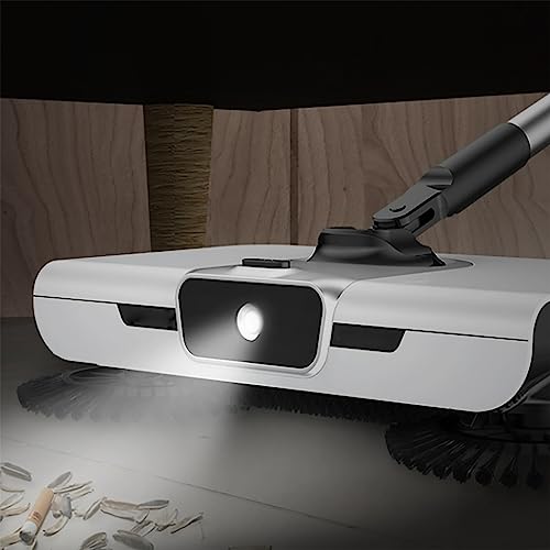 ERICAT Hand Push Floor Sweeper, Lazy Sweeper Machine with Handle, 90° Rotating Cleaning Sweeper, Low Noise and Non-Electric,Removable Waste Chute and Easy to Operate, for Home Office Carpet Cleaning
