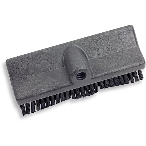 SPARTA 40423EC03 Plastic Floor Scrub Brush, Wall Brush, Equipment Brush With Nonabsorbent Bristles For Industrial Kitchens, Hospitals, Commercial Cleaning, 10 Inches, Black, (Pack of 2) - color: Black