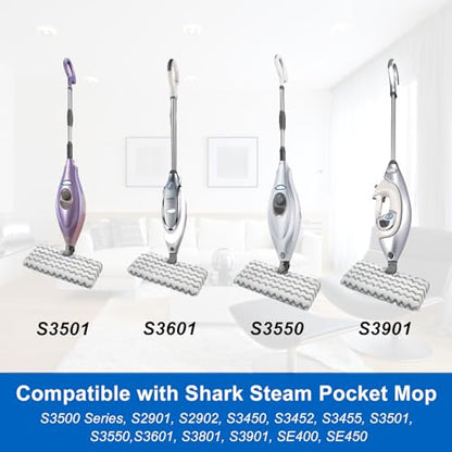 6 Pack S3501 S3601 Steam Mop Replacement Pads for Shark S3501 S3601 S3550 S3801 S3901 S3601D S3801CO S3901D S3455K S2902 SE450 Steam and Scrub Pocket Mop Steamer Pads Washable - color: 6 Pack Gray