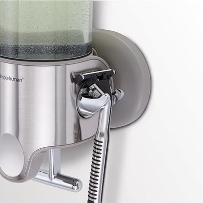 simplehuman Wall Mount Pumps, Single 15 fl. oz. Shampoo & Soap Dispenser, Stainless Steel (Pack of 6) - size: Single (Pack of 6)