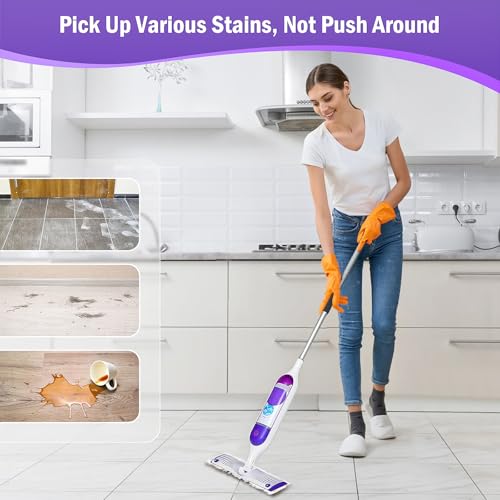 40 Pack Disposable Refill Pads for Power Mop™ Multi-Surface and for PowerMop™ Wood Mop, Repalcement Spray Mopping Pads for All Safe Floors - size: 40*Purple