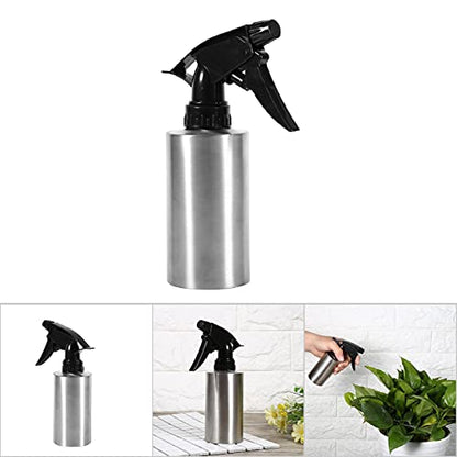 Fdit Plant Spray Bottle 250ml Stainless Steel Watering Can, Adjustable Nozzle for Mist or Stream No Clog, Lightweight Portable Design for Garden Flowers Home Use