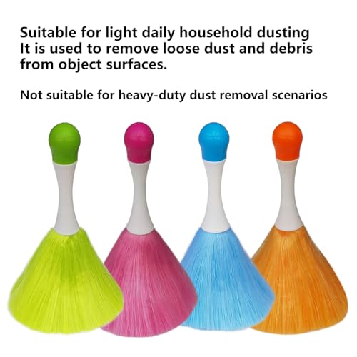 4 Pack 8" Hand Grips Microfiber Washable Duster, Suitable for Light Daily Household Dusting, Electrostatic Feather Duster Brush,Cleaning Supplies for Book,Screen,Sofa,Car,Furniture,Photo Frames