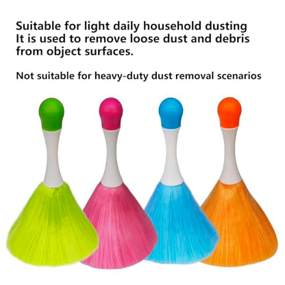4 Pack 8" Hand Grips Microfiber Washable Duster, Suitable for Light Daily Household Dusting, Electrostatic Feather Duster Brush,Cleaning Supplies for Book,Screen,Sofa,Car,Furniture,Photo Frames