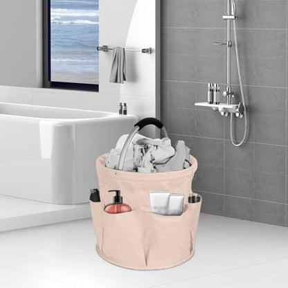 Professional Cleaning Caddy Organizer - 11" Wearable Cleaning Supply Bag with Adjustable Shoulder Strap & Handle - Housekeeper Essentials Organizer for Detailing Tools & Supplies (White) - color: White
