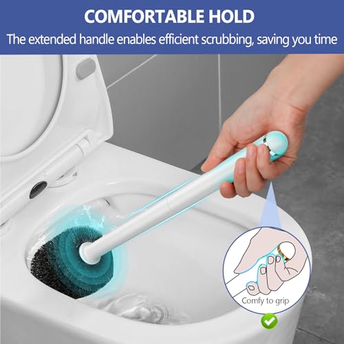Gold and White Toilet Brush Set with Ergonomic Solid Long Handle, Auto-Opening Base, and Ventilated Base - Great for Bathroom and Toilet Cleaning, White and Gold Bathroom Accessories - size: 1 pack flip cover