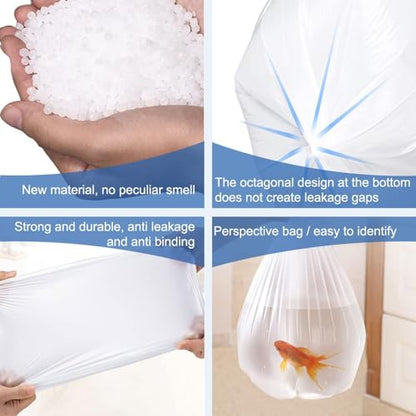 XUXRUS Small Trash Bags 1.2 Gallon - 5 Liter Waste Basket Trash Bags Bathroom Garbage Bags for Toilet,Office,120 Count,White - style: 5 Liter-White-120 Counts