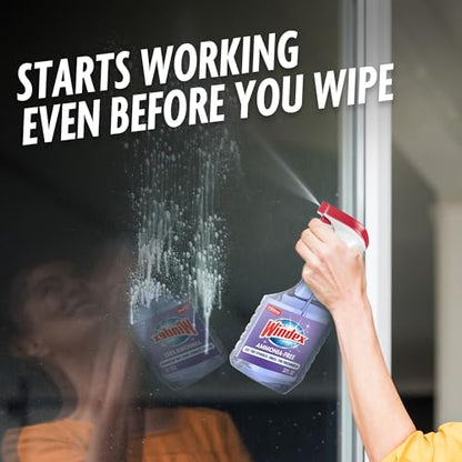 Windex Glass and Window Cleaner Spray Bottle, Ammonia Free, Packaging Designed to Prevent Leakage and Breaking, Crystal Rain Scent, 32 Fl Oz - size: 32 Fl Oz (Pack of 1)