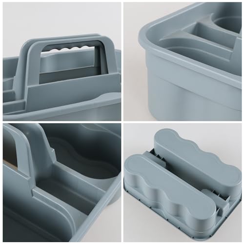 Ramddy Compartment Plastic Cleaning Caddy Basket, 4 Packs | Multipurpose, Commercial, Household Organizer Caddies