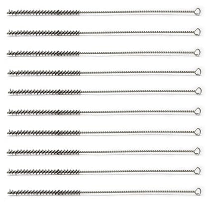 Utoolmart Steel Wire Tube Brush, Stainless Steel Spiral Power Bottle Cleaning Brush Long-Handle Bristle Pipe Cleaning Tool, 0.3-inch Diameter 12-inch Length,10pcs - color: 10pcs, size: 0.8cm