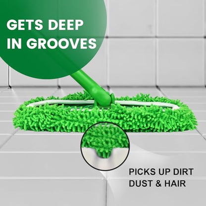 6Pcs Reusable Microfiber Mop Pads Compatible with Sweeper Mop, Replacement Wet Mopping pad Refills & Washable Dry Sweeping Cloths for Surface/Hardwood Floor Cleaning - color: 6 Pack Green