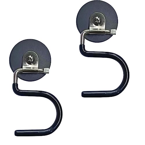 2PCS Magnetic Broom Rack Magnetic Hook S-Shaped Wall-Mounted Stainless Steel Heavy Duty Broom Mop Handle Holder for Kitchen Garage