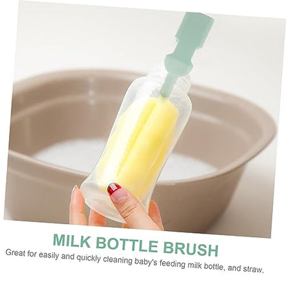 5-in-1 Bottle Brush Set Travel Bottle Brush Stainless Steel Pp Sponge 29cm Random Color