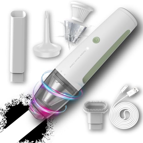 PATO Cordless Handheld Vacuum Cleaner, Mini Car Vacuum with PowerfulSuction, 1800mAh high-CapacitybatteryPortable Dust Collector Pearl White - color: Pearl White