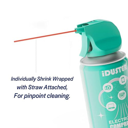 Compressed Canned Air Duster for Computer - iDuster Disposable Electronic Keyboard Cleaner for Cleaning Duster, 2PCS(3.5oz) - size: 3.5oz 2PCS
