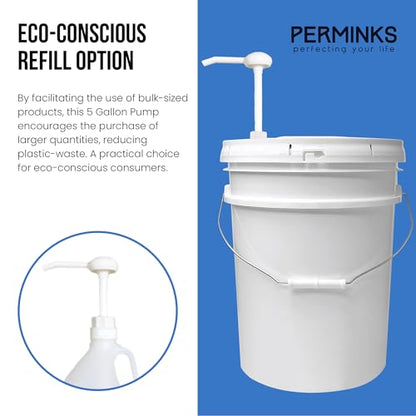 5 Gallon Pump Dispenser - Pump for 5 Gallon Bucket, Jug, Bottle, Large Container - Great for Shampoo & Conditioner, Laundry Detergent, Snow Cone Syrup, Bleach Liquid, Oil & More (Pack of 3) - size: 1 Count (Pack of 3)