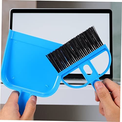 Healifty 9sets Mini Handheld Broom and Dustpan Cleaning Tool for Tabletop and Pet Cages Compact Broom Dust Pan for Easy Cleaning of Narrow Spaces