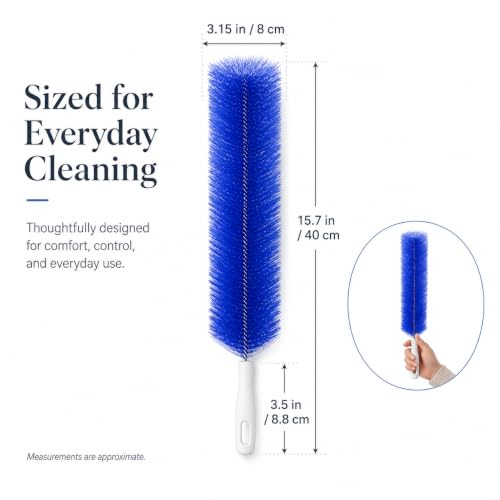 90° Flexible Ceiling & Fan Dust Magnet, Bendable Microfiber Head, Fan Cleaning Brush, Washable Dusters for Cleaning Fans, Blinds, Dryer Vents (2, Mixed Colors) - color: Mixed Colors