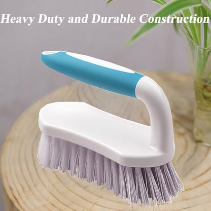 Heavy Duty Scrub Brush with Comfort Grip Handle – Stiff Bristles for Deep Cleaning – Bathroom, Tile, Grout, Sinks, Floors – Durable Cleaning Brush for Tough Stains & Soap Scum